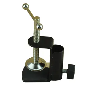 Abrazadera de mesa de Metal ajustable con recubrimiento de polvo negro de alta calidad para soporte de brazo de suspensión MIC