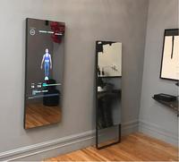 Miroir d'exercice magique de 32 pouces et 43 pouces, salle de sport, écran tactile interactif, écran LCD Android, miroir de fitness intelligent avec webcam