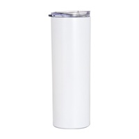Mug de voyage et de sport en acier inoxydable 304 de 20 oz avec couvercle à paille, personnalisable avec logo, pour sublimation
