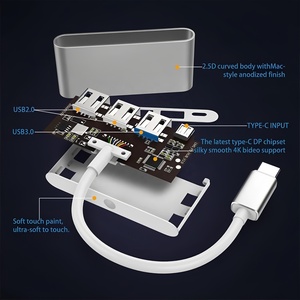 <span class=keywords><strong>Hub</strong></span> USB C 4 en <span class=keywords><strong>1</strong></span>, Adaptador Tipo C a USB 3.0 y 2.0 para Laptop, MacBook, Teléfono y Otras Consolas de Juegos, Expansor Multipuerto de Alta Velocidad - Product Image 2