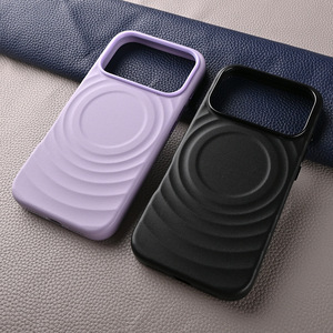 Funda <span class=keywords><strong>de</strong></span> Cuero PU <span class=keywords><strong>Original</strong></span> para 17 Pro Max, Funda Protectora Anti-Caídas con Succión Magnética, Diseño Ejecutivo Todo Incluido, Material <span class=keywords><strong>de</strong></span> PU - Product Image 2