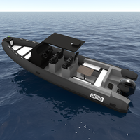 Bateau gonflable de Sport de 25 pieds RHIB 760 en aluminium côtelé Hypalon