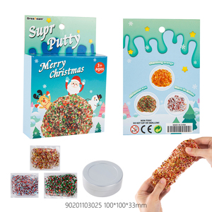 Offre Spéciale Série Noël Supr Putty Jouet pour Enfants Orange Charmant Slime Galaxie Crazy Thinking Anti-Stress pour les Fêtes - Product Image 1