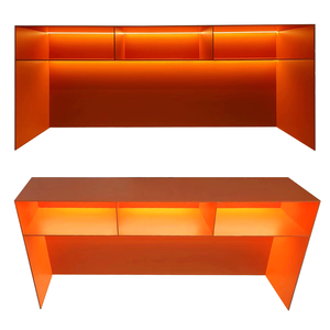 Moderno Mueble para TV en Forma <span class=keywords><strong>de</strong></span> Casa con Estantes Arqueados <span class=keywords><strong>de</strong></span> Aluminio Sólido, Librería Infantil Minimalista con Puerta <span class=keywords><strong>de</strong></span> Vidrio - Product Image 2