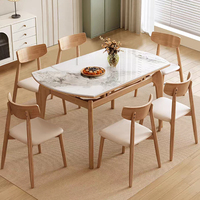 Mesa de Comedor Rectangular de Madera de Pino Personalizada en Oferta, Diseño Moderno Retro para Restaurante y Cocina, para Uso Doméstico