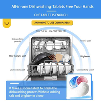Capsules de lavage de vaisselle OEM pour la cuisine, détergent en capsules pour lave-vaisselle, vente en gros