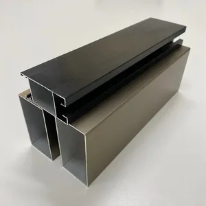 Customized Aluminum Sliding Window And Door Folding Door Profiles Extrusion Anodized Wood Finish Aluminium Profiles