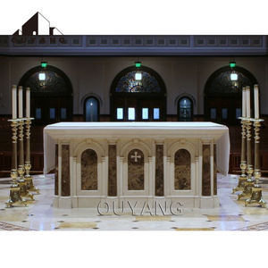 QUYANG Altar <span class=keywords><strong>de</strong></span> Mármol Personalizado <span class=keywords><strong>de</strong></span> Estilo Occidental Tallado a Mano, Suministros para <span class=keywords><strong>Iglesia</strong></span> <span class=keywords><strong>Católica</strong></span>, Mesa <span class=keywords><strong>de</strong></span> Altar <span class=keywords><strong>de</strong></span> Piedra Natural - Product Image 4