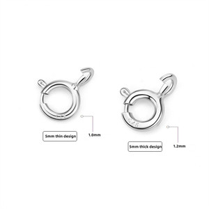 S925 Sterling <span class=keywords><strong>Silver</strong></span> Mở Mùa Xuân Móc Cài Vòng Móc Mở Nhẫn Cho Vòng Cổ Vòng Tay Làm Trang Sức - Product Image 6