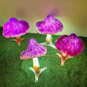 Fiberglass Mushroom Modeling Decorative <b>Light</b> LED Glowing <b>Plant</b> Sculpture For Fairy Forest Playground Decoration - Product Image 1