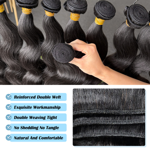 Extensions de Cheveux Humains Naturels Bruts Ondulés (Body Wave) 100% Cheveux Naturels, Lots de Cheveux Pas Chers de 10 à 30 Pouces - Product Image 2