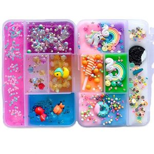 2020 New Popularity Hot Sale Soft Slime Clear Colorful Crystal 5 Colors Fluffy Slime - Product Image 1