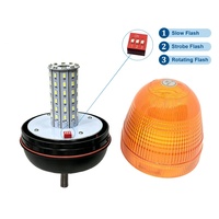 Feux de signalisation à LED de type poire 60 SMD, couleur ambre, base magnétique, feux de signalisation rotatifs à LED, accessoires pour véhicules et voitures