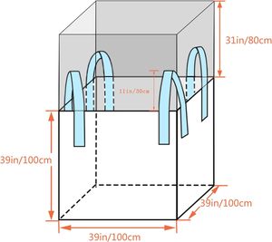 FIBC Bulk Bag Jumbo Bag with Discharge Spout for Powder and Granule Industrial Use - Product Image 2
