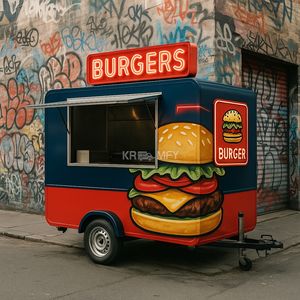 Carrito de Hot Dogs, Camión Usado para Hamburguesas, Remolque Móvil para Venta de Frutas y Bebidas, Remolque de Comida con Cocina Completa y Refrigerador - Product Image 4