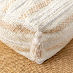 <span class=keywords><strong>Coussin</strong></span> de sol <span class=keywords><strong>rond</strong></span> en tissu à rayures marocaines, style bohème, décoratif, <span class=keywords><strong>coussin</strong></span> de siège <span class=keywords><strong>mandala</strong></span> pour la décoration de la maison avec des glands, 18 x 18 x 16 pouces - Product Image 6