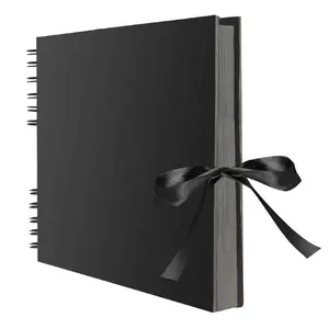 Özelleştirilmiş karalama defteri fotoğraf 60 siyah sayfa fotoğraf albümleri düğün fotoğraf albümleri doğum günü için