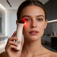 Masseur facial de marque OEM, appareil de beauté avec lumière LED, taille mini pour usage domestique, option de logo personnalisé
