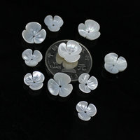 50 pièces/sac 12mm rose coquille perle fleur sculpté naturel nacre Rose fleur perle