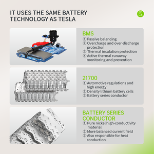 มอเตอร์ไซค์สกู๊ตเตอร์แบตเตอรี่ลิเธียม 2000W กำลังไฟ 72V ความเร็ว 70 กม./ชม. สำหรับผู้ใหญ่ - Product Image 5
