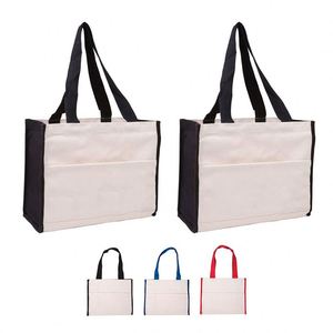 Wholesale Customized Printed logo Pockets <b>Large</b> Capacity Cotton Canvas Shopping <b>Bags</b> <b>Beach</b> Tote <b>Bags</b> Business Handbags - Product Image 6