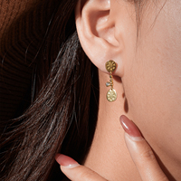 Boucles d'oreilles pendantes FUAMAY exquises en argent 925 plaqué or 18 carats/rhodium avec perles et double disque ovale en zircon cubique pour femmes