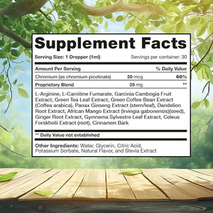 Gocce Liquide di Garcinia Cambogia OEM Etichetta Privata, Supporto per Bruciare <span class=keywords><strong>Grassi</strong></span>, Aumenta l'Energia, Riduce le Voglie di Mangiare, Equilibra la Digestione - Product Image 2