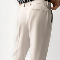 Pantalon droit homme streetwear foncé en coton 100% durable, léger, personnalisable, lavable, livraison rapide