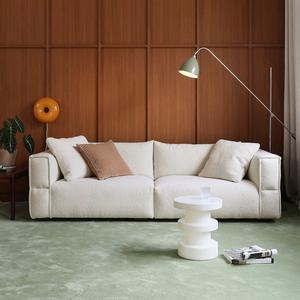 للبيع بالجملة على الطراز الاسكندنافي طقم غرفة معيشة مزدوجة كريمي أبيض وأسود قماش أريكة بمقعدين لغرفة المعيشة - Product Image 6