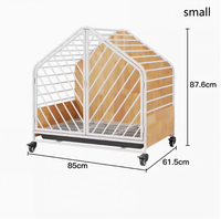 USMILEPET Villa Minimaliste pour Chat avec Roues, Cage Mobile pour Chat, Design Simple, Robuste, Facile à Déplacer, Cage pour Chat Intérieure, Gain de Place