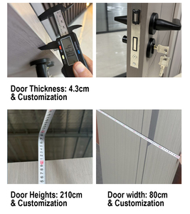 Porta Interna Moderna in Legno con Serratura Smart, Telaio in MDF e Composito di PVC, Insonorizzata per <span class=keywords><strong>Casa</strong></span> e Camera <span class=keywords><strong>da</strong></span> Letto - Product Image 4