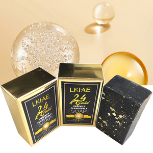 Jabón corporal de carbón de bambú con control de aceite al por mayor 24K oro hombres limpieza eliminación de acné jabón de baño natural hecho a mano para <span class=keywords><strong>piel</strong></span> negra - Product Image 3