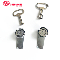 Serrure à came triangulaire ZDC pour armoires et portes, qualité ANSI Grade 2, entraxe 60 mm, finition chrome brillant, 1 clé – Approvisionnement direct usine