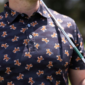 Camiseta Polo Clásica para Hombre, Corte Entallado, Elástica, para Golf y Negocios, Deportiva, Transpirable, con Impresión por Transferencia de Calor, de Poliéster y Elastano - Product Image 3