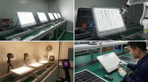 MagiBazaar MK120 500W Solar-Flutlicht IP65 5 Jahre Garantie 36 Stunden Laufzeit Aluminium 7000K GaN Schnellladung LED Autobahn Garten - Product Image 5