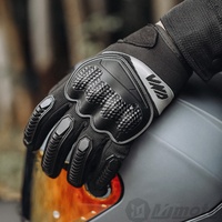 Gants de cyclisme été‑printemps pour hommes, gants de moto à doigts complets, résistants aux chocs et aux chutes, gants de vélo et de moto réfléchissants
