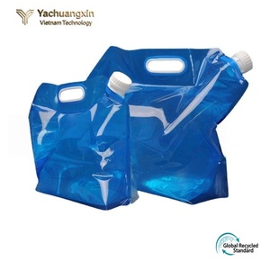 Foldable Hydration Bladder 5L Durable Plastic Camping <b>Water</b> <b>Container</b> with Handle Blue - Product Image 5