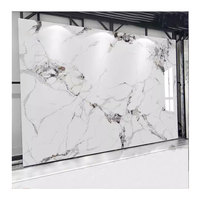 Panneau mural en stratifié PVC UV effet marbre brillant, imperméable et ignifuge, pour revêtement intérieur de salle de bain et de cuisine