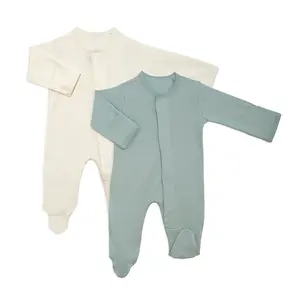 Baju Tidur Serat Bambu Bayi Anak-anak, Onesie Piyama Onesie 100% Baju Tidur Bodysuit Piyama Magnetik