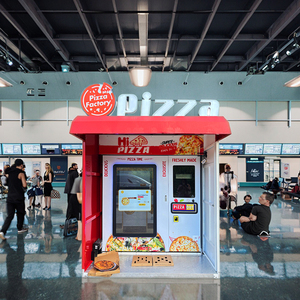 Machine à pizza automatique pour centre commercial, distributeur automatique d'aliments pour pizzas de 12 pouces, machine à pizza extérieure - Product Image 1