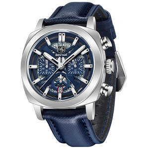 Nuevo Reloj BENYAR BY-5205 para Hombre, Marca de Moda, Correa de Cuero, Resistente al Agua, Deportivo, Cronógrafo de Cuarzo, 2025 - Product Image 2