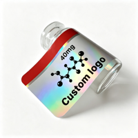 Étiquettes personnalisées pour flacons de peptides, fabriquées à l'usine de Dongguan, résistantes à l'eau et à forte adhérence, autocollants pour flacons de peptides