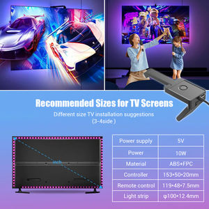 <span class=keywords><strong>Tv</strong></span> retroilluminazione impermeabile a colori Sync Smart Rgbic <span class=keywords><strong>Led</strong></span> striscia di retroilluminazione per 55-85 pollici schermo Monitor App di controllo - Product Image 5