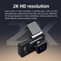 Caméra embarquée Coview 2K, enregistreur vidéo de voiture 1440P+1080P WIFI, double objectif, 2 canaux, vidéo en direct avec suivi et surveillance GPS