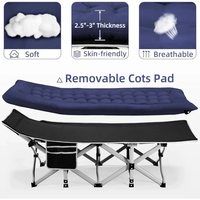 Lit pliant WILD CLOUD en tissu Oxford double couche 1200D, avec cadre en aluminium, pour le camping et les activités de plein air