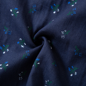 Pyjama pour femmes en <span class=keywords><strong>gaze</strong></span> <span class=keywords><strong>double</strong></span> couche de style minimaliste en pur coton de classe A, imprimé floral à manches longues, ensemble de vêtements de maison légers - Product Image 5