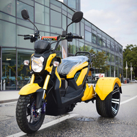 Scooter Eléctrico de Tres Ruedas de Alta Calidad y Durabilidad, Motor de 1000W/1500W, Batería Extraíble de 60V, Asiento Grande, Potente Triciclo de 3 Ruedas