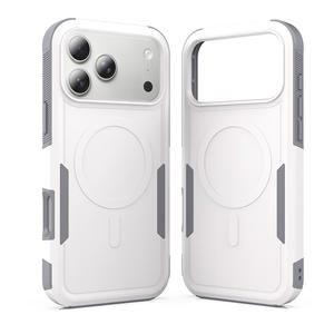 Étui de téléphone rigide en TPU+PC avec design d'armure de charge sans fil antichoc pour <span class=keywords><strong>12</strong></span>/13/14/15/16/17 <span class=keywords><strong>Pro</strong></span> <span class=keywords><strong>Max</strong></span> avec magnétique - Product Image 1