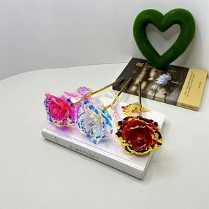 Elegant Gold <b>Foil</b> Rose with Golden Stem for Valentine's Day, Customized Artificial Flower for Wedding Decor - Product Image 2