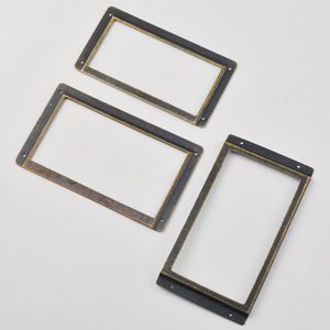 Cadre d'étiquettes rectangulaire en bronze antique pour organisateur de tiroirs, support mural en fer - Product Image 2